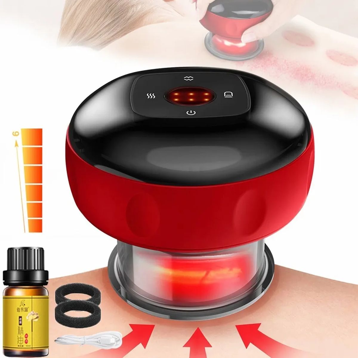 MOVI - VENTOSA ELETRICA  ALIVIA DOLORES ANTICELULITIS CON MASAJE Y VIBRACION