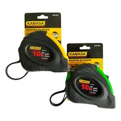 KAMASA - Huincha Cinta Para Medir De 10mts X 25mm Fleco Con Goma