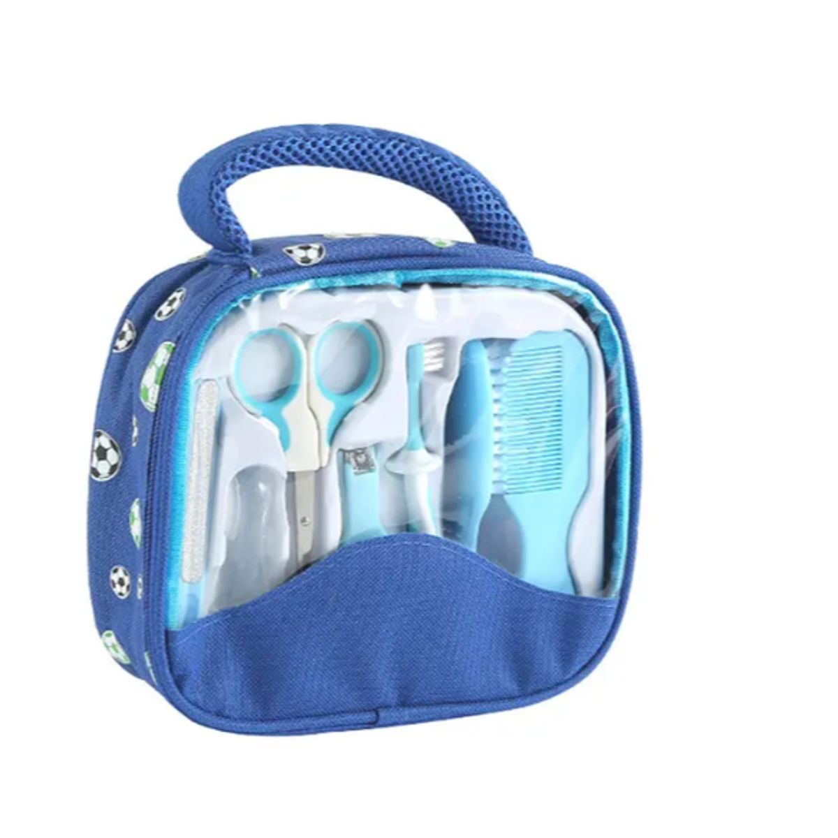 GENERICO - Set Aseo Bebe 7 Piezas Azul Manicure Cepillo Con Bolso Viaje