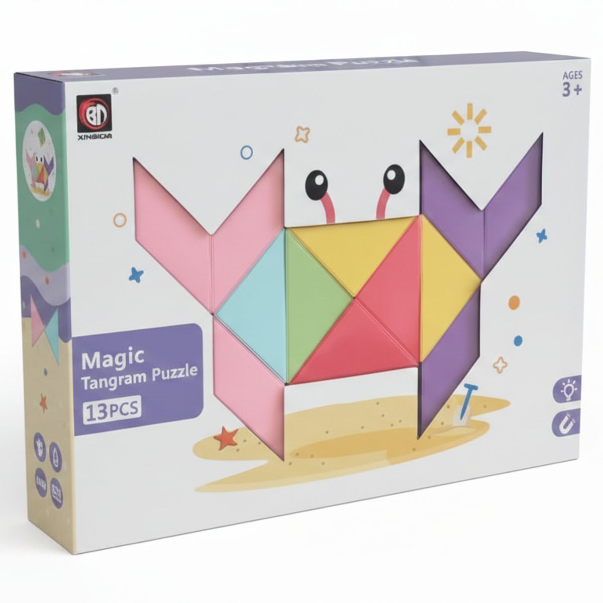 GENERICO - Tangram Magnético Puzzle Rompecabezas 13 piezas Magic