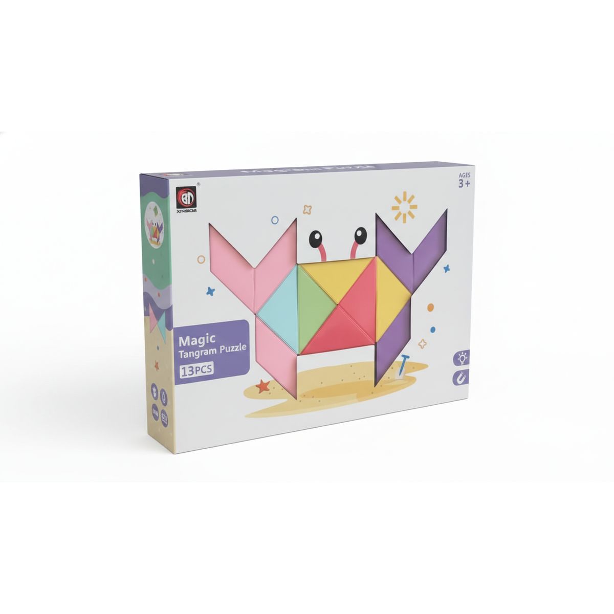 GENERICO - Tangram Magnético Puzzle Rompecabezas 13 piezas Magic