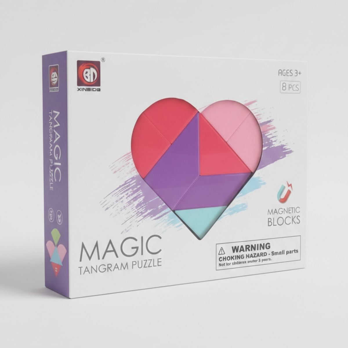 GENERICO - Tangram Magnético Puzzle Rompecabezas Corazón 8 piezas