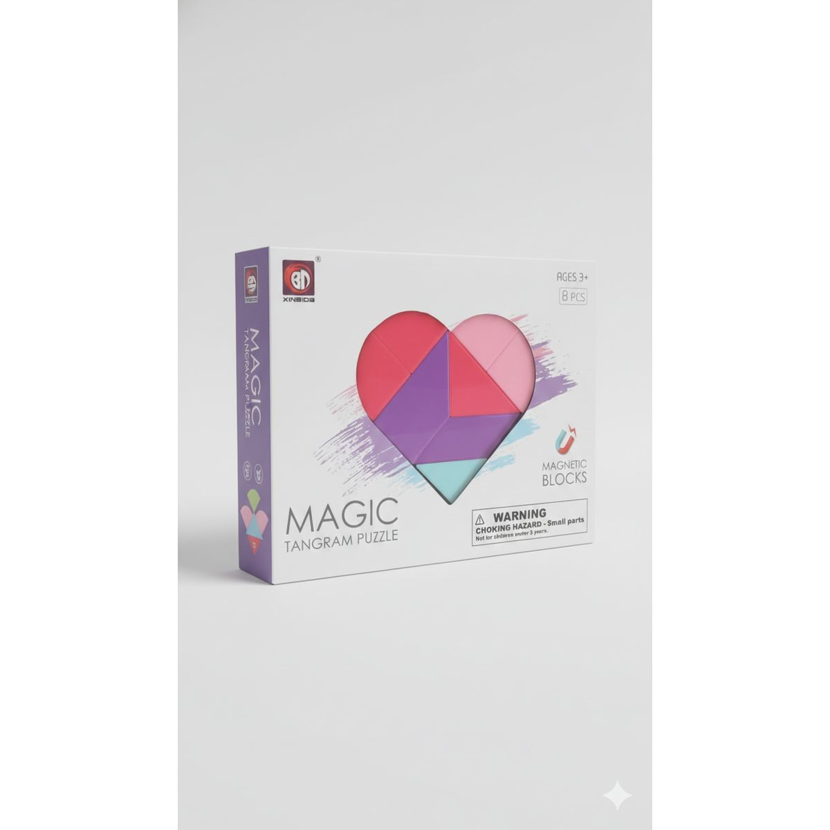 GENERICO - Tangram Magnético Puzzle Rompecabezas Corazón 8 piezas
