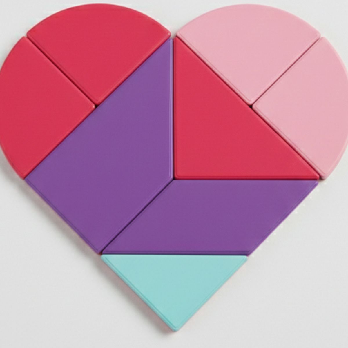 GENERICO - Tangram Magnético Puzzle Rompecabezas Corazón 8 piezas