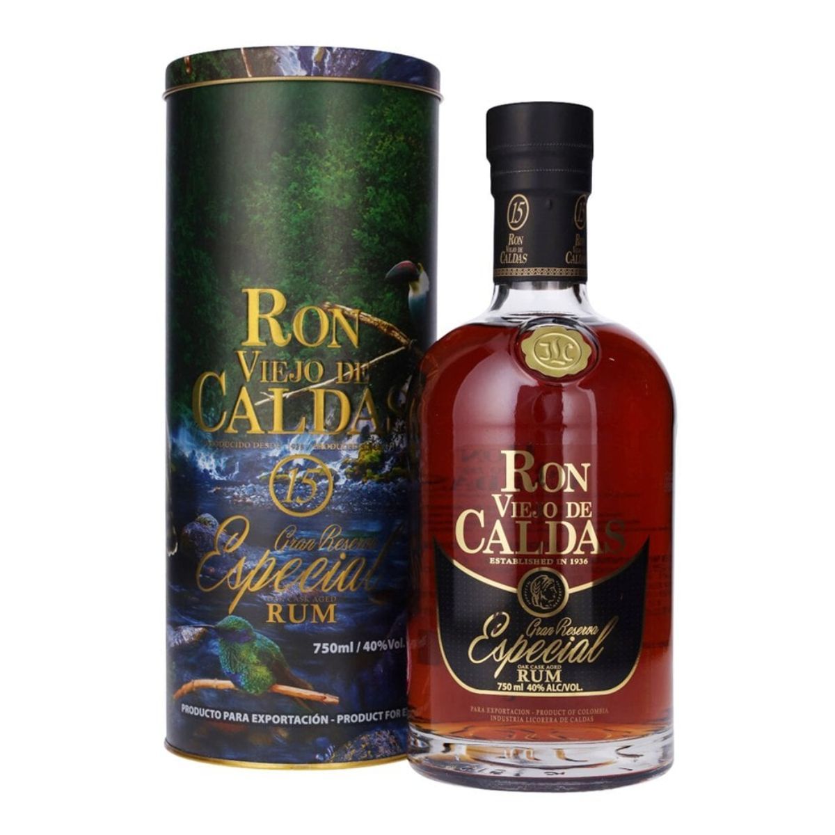 VIEJO DE CALDAS - Ron Viejo de Caldas Añejo 15 Años 700cc