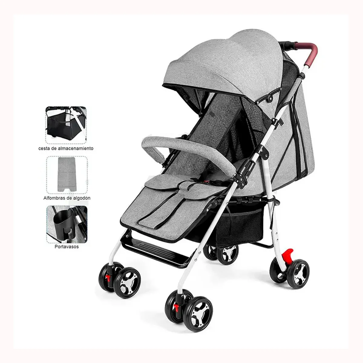 GENERICO - Coche paraguas de paseo para bebé plegable y resistente