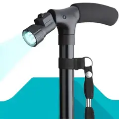 MOVI - Bastón Ortopédico Plegable con Luz Led