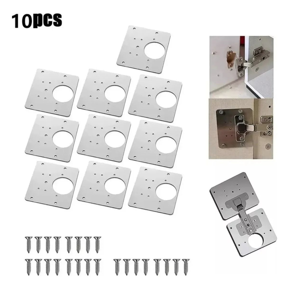 GENERICO - 10pz Herramienta Montaje Armario Muebles Reparación Bisagra