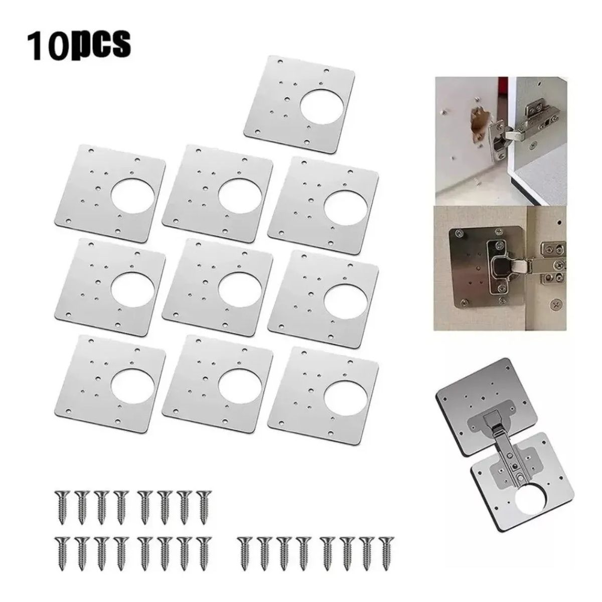 GENERICO - 10pz Herramienta Montaje Armario Muebles Reparación Bisagra
