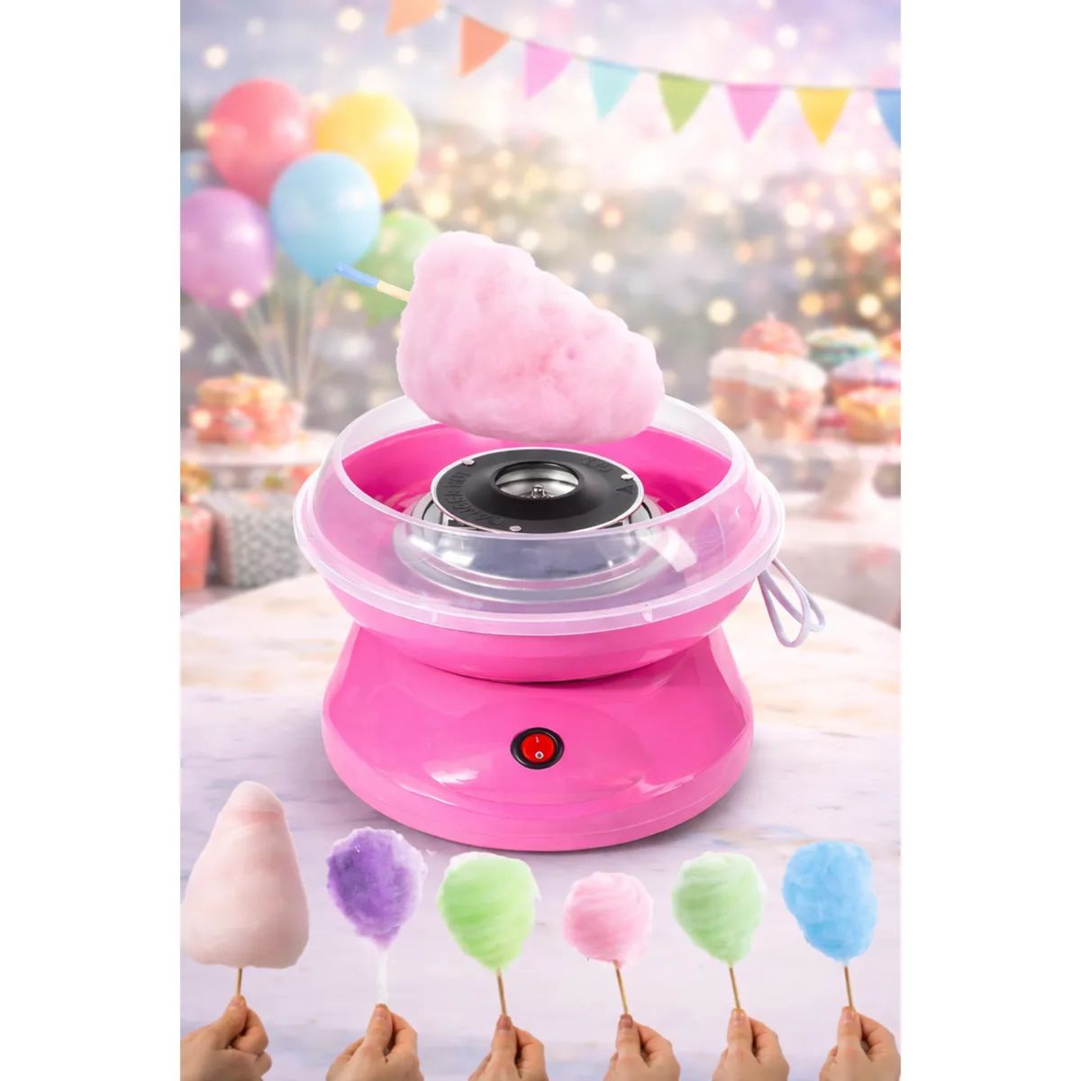 MOVI - Máquina para Hacer Algodón de Azúcar - Fiesta Portátil