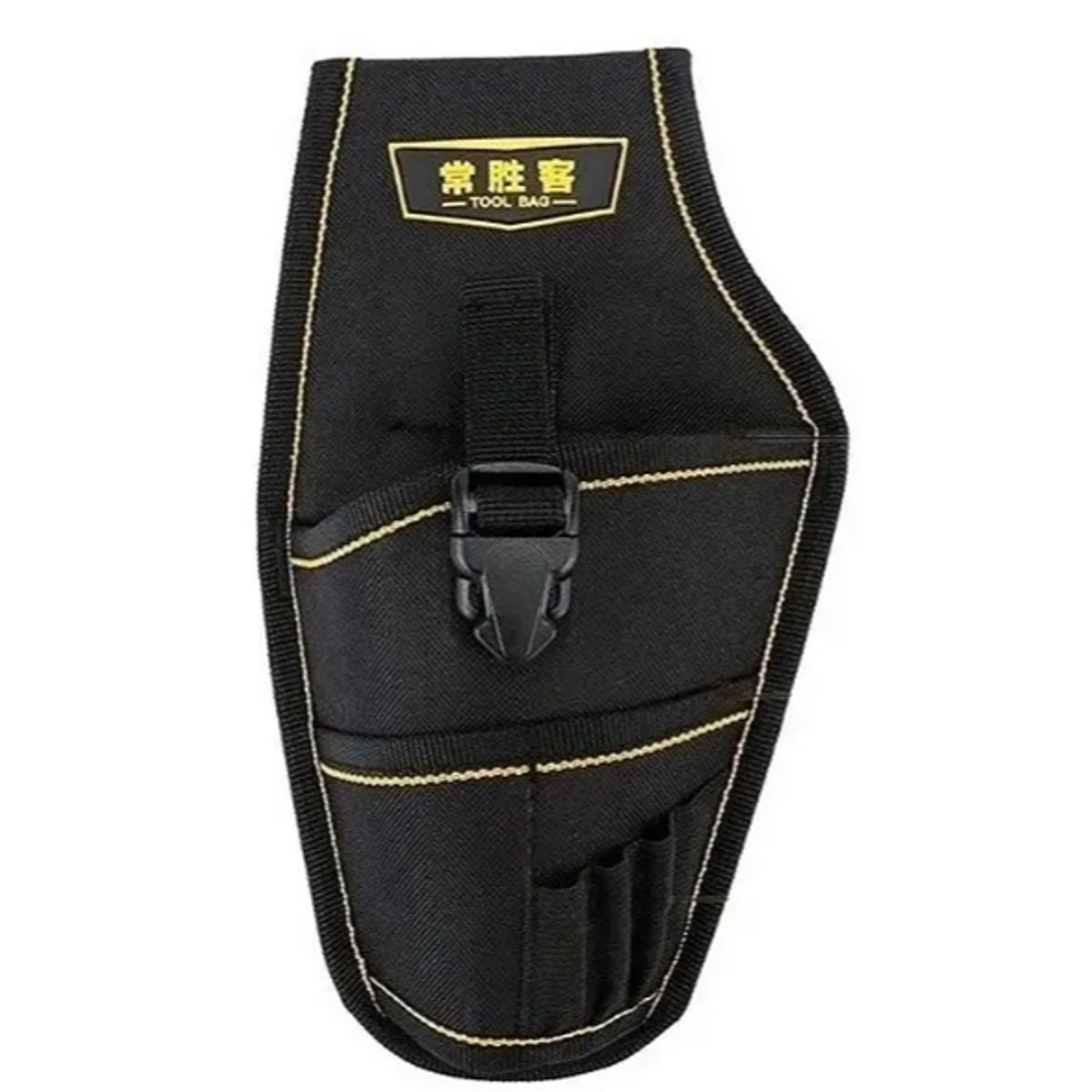 GENERICO - Bolso Porta Herramientas De Cinturon Tela Resistente Negro