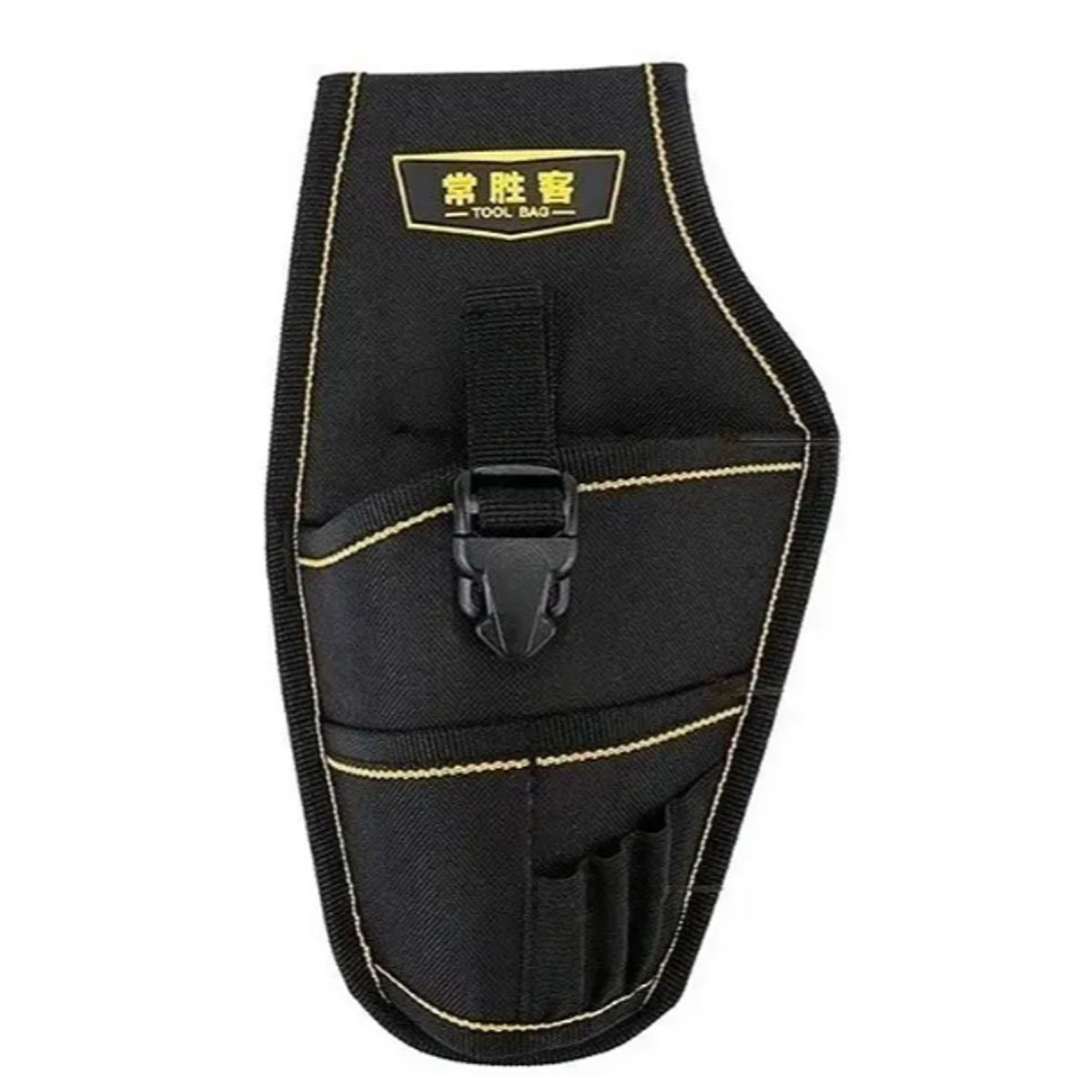 GENERICO - Bolso Porta Herramientas De Cinturon Tela Resistente Negro