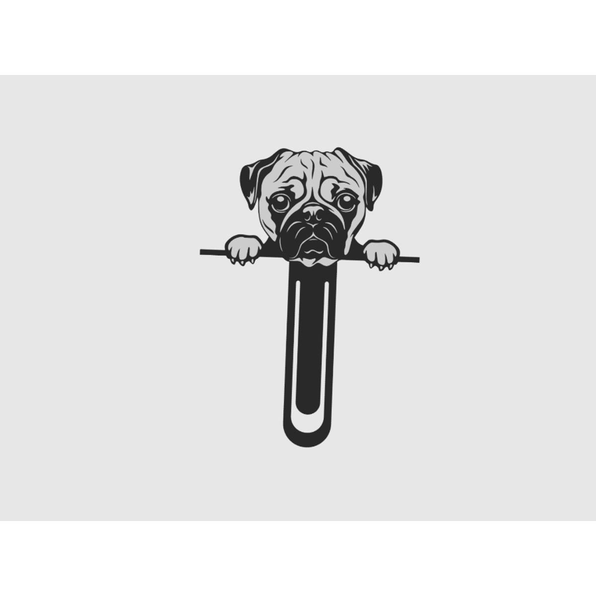 GENERICO - Marcapáginas Perro Pug Adorable