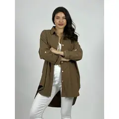 ENIGMATICA BOUTIQUE - Abrigo Cotelé Delgado Alas Brillantes Dorso