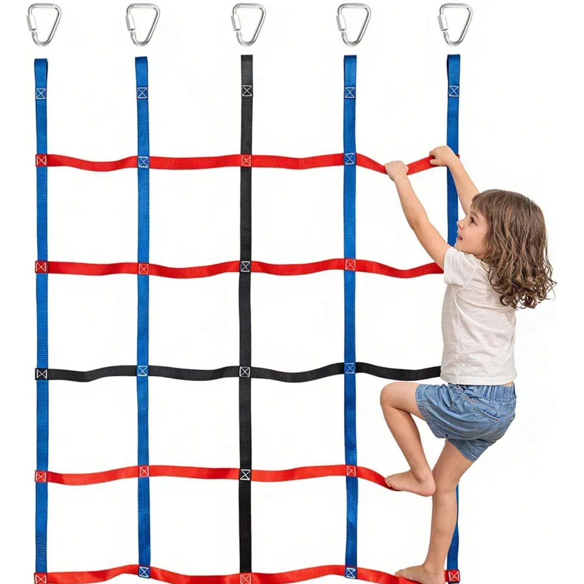 GENERICO - 185x148cm Red De Escalada Para Niños Al Aire Regalos De Navidad