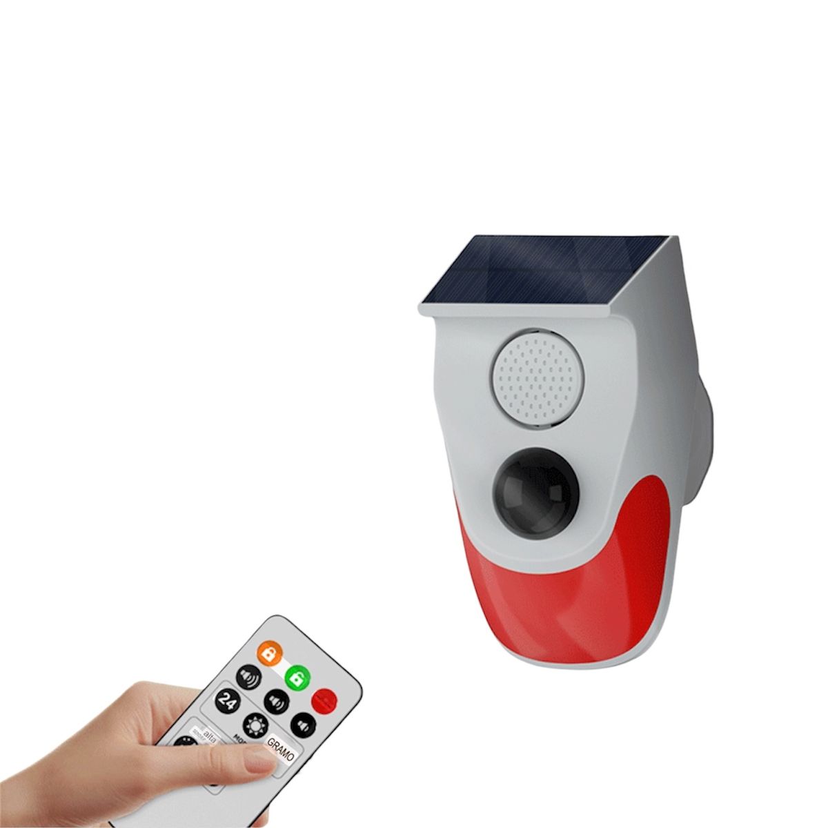 GENERICO - Alarma Solar Inalámbrica Con Sensor de Movimiento PIR 433 MHz para Exterior Hogar o Negocio