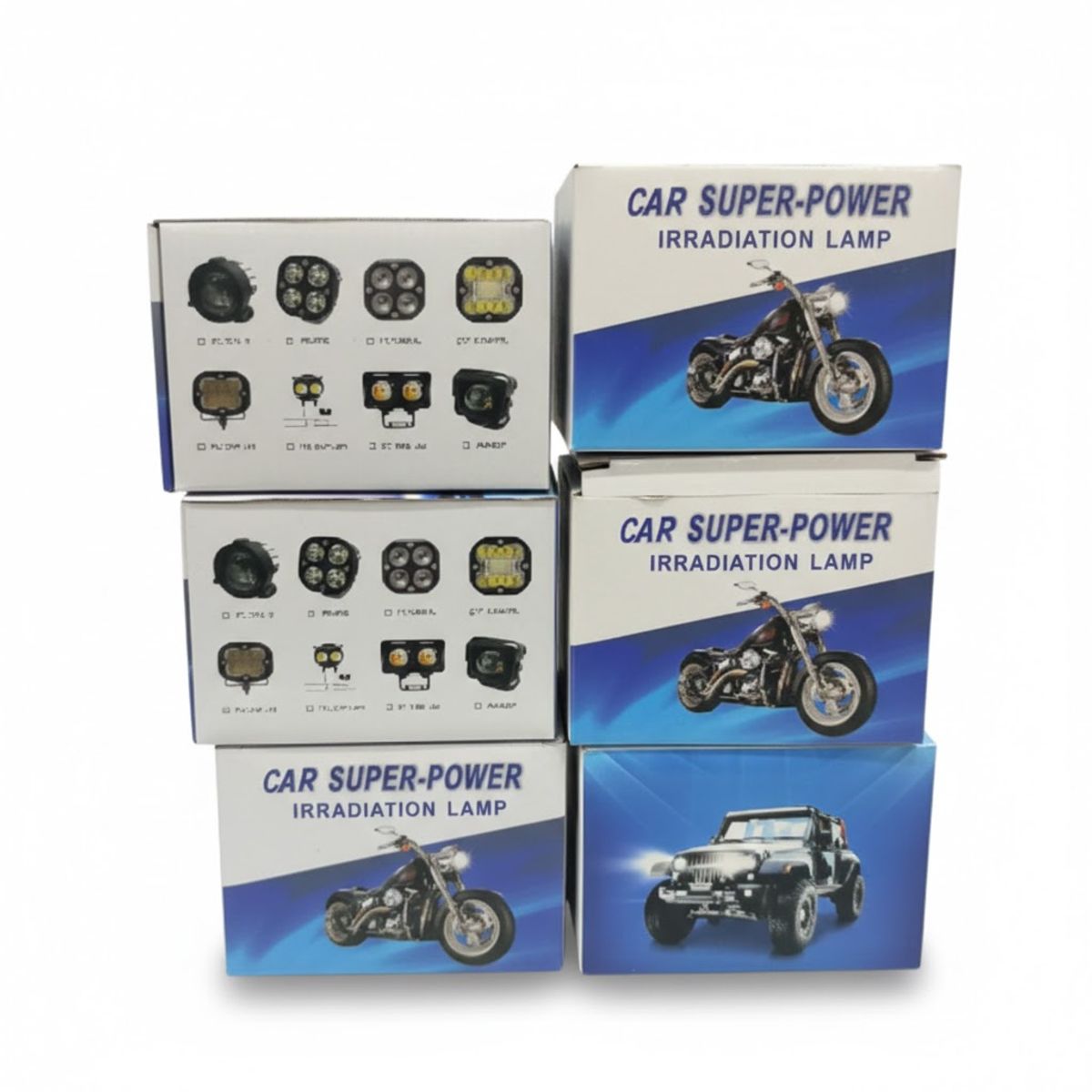 GENERICO - Faros Led Doble Lupa Doble Luz Blanco Para Carro Moto