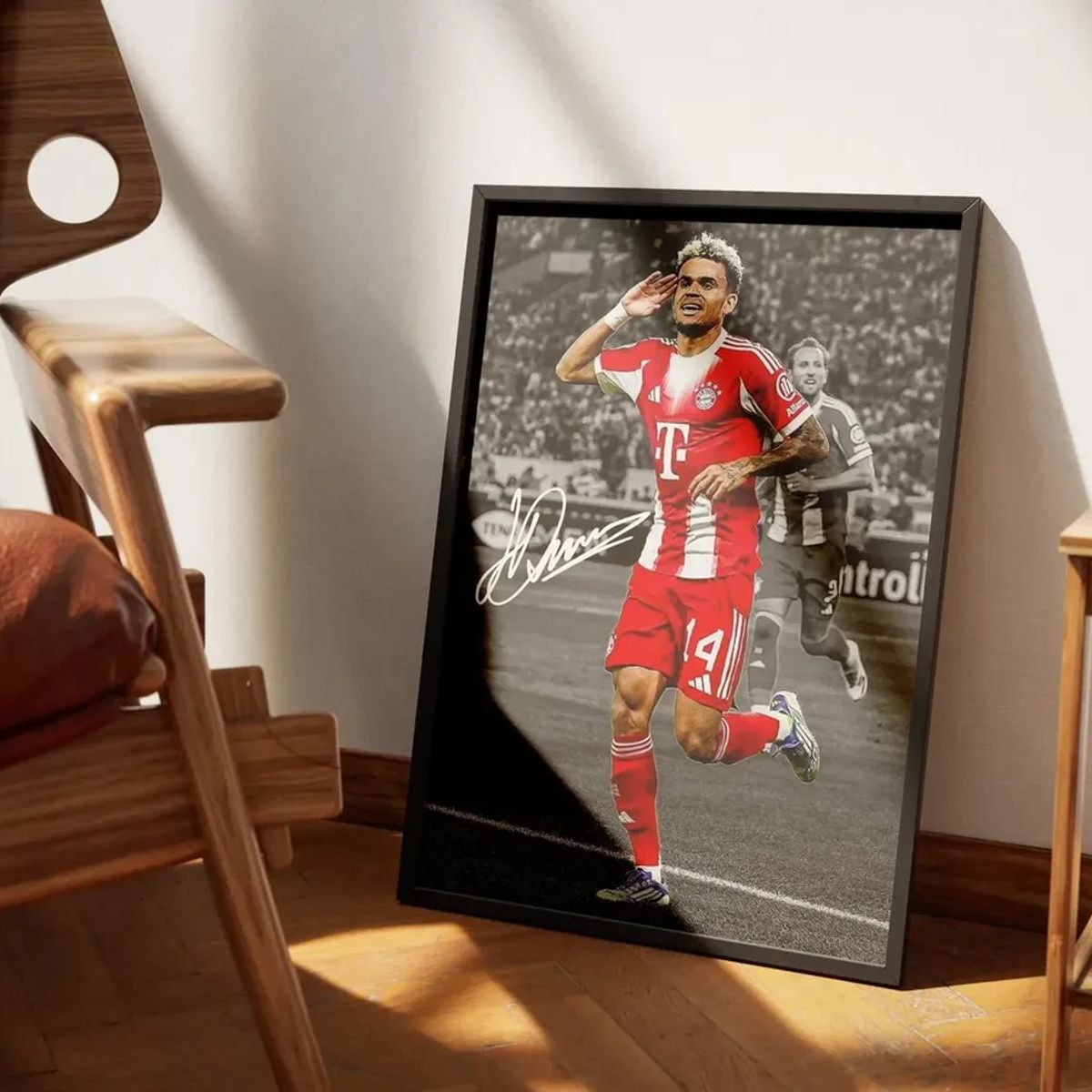 GENERICO - Cuadro Luis Díaz Bayern Munich Firmado + Marco