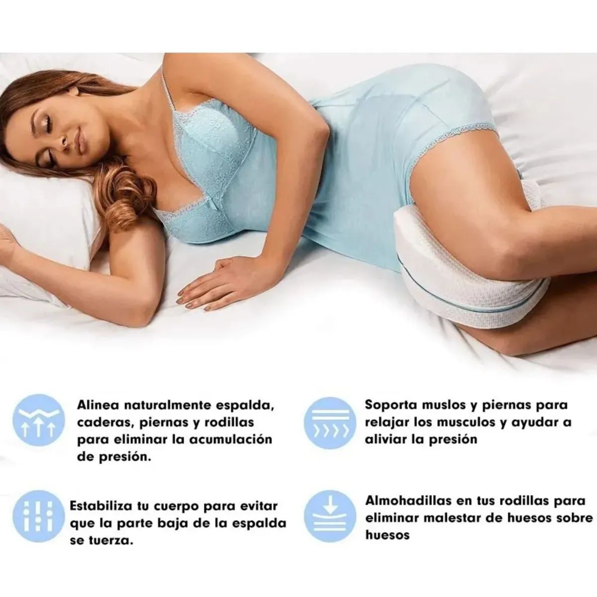MOVI - Almohada Ortopédica y Ergonómica para Piernas Cadera y Espalda