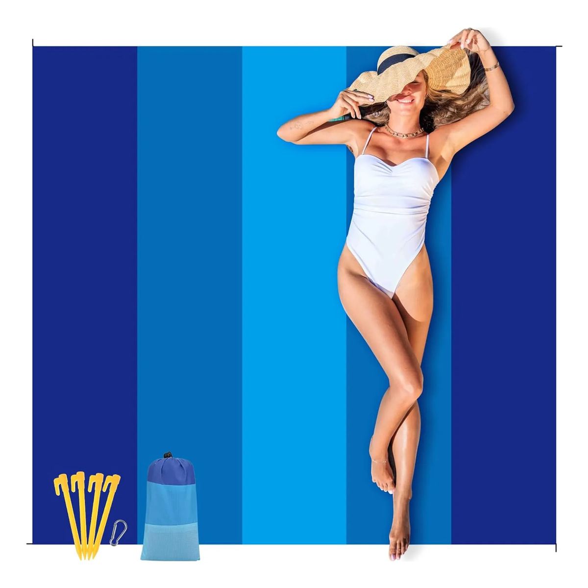 GENERICO - Manta Para Playa 200x210cm Para Picnic Playas Céspe