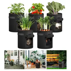 ATURE - Pack 5 De Macetas De Fieltro Para Cultivo Para Patata/tomate