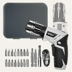 AIZO - Taladro Atornillador Inalambrico 3.6v +maleta+ 25 Accesorios