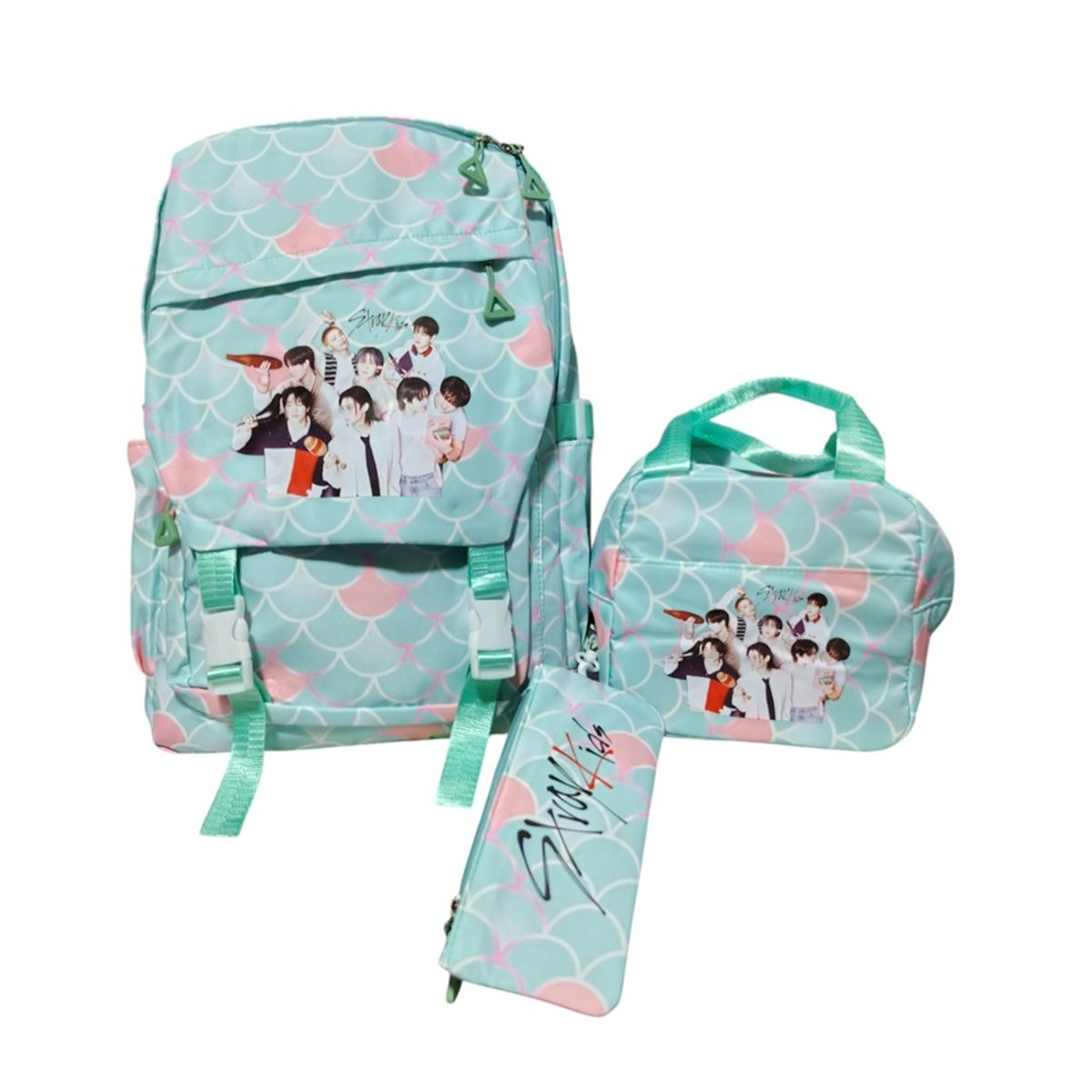 GENERICO - SET MOCHILA ESTUCHE Y LONCHERA K-POP STRAY KIDS