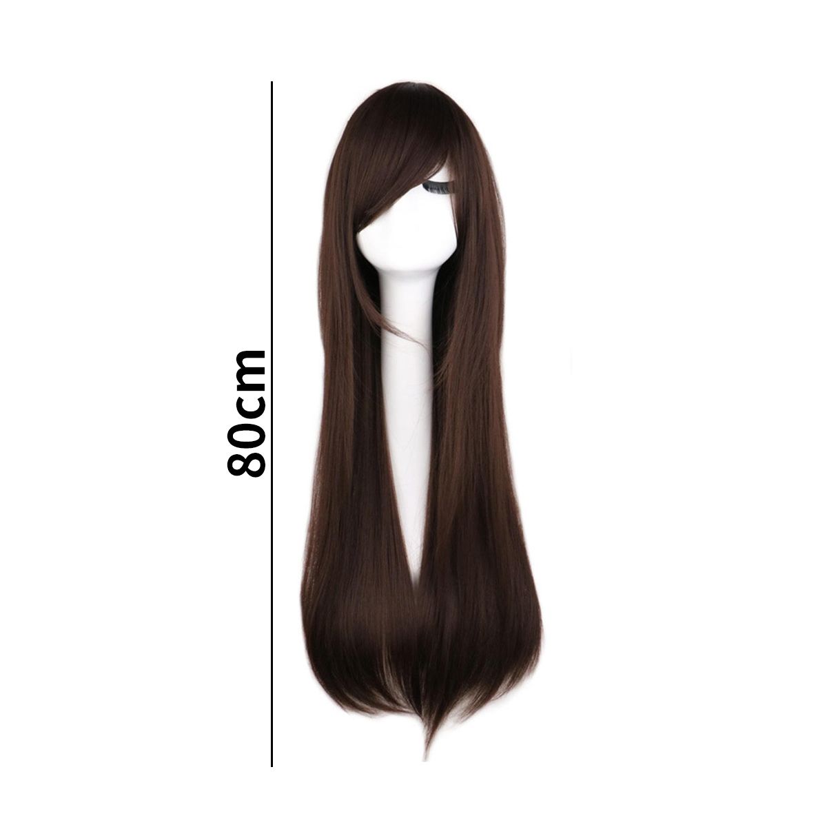 ATURE - Peluca Cosplay Larga Recta Multicolor Con Redecilla 80cm