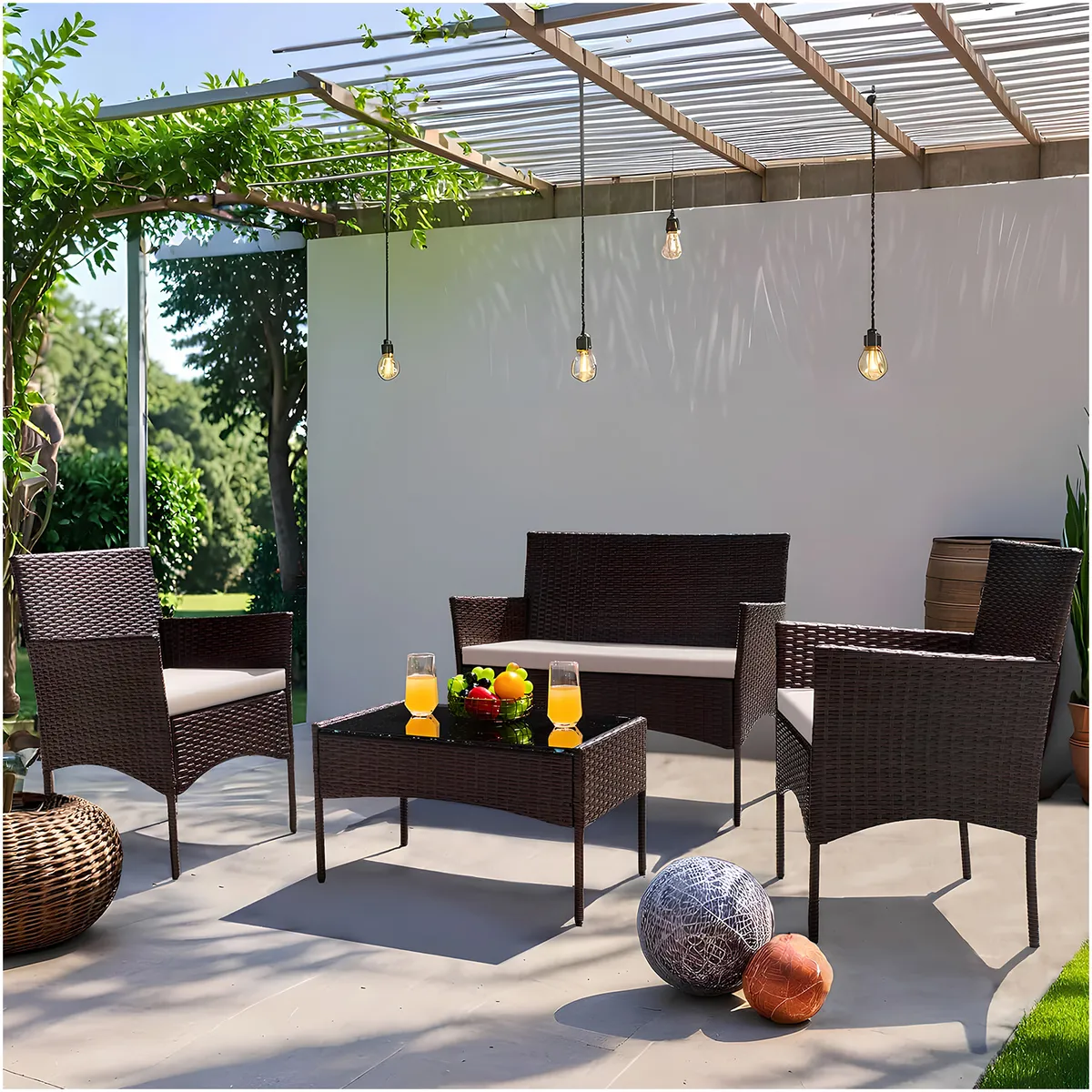 Juego de Living de Terraza Brisa 4 Piezas para Exterior, marca ELEMENT DESIGN - Foto Principal