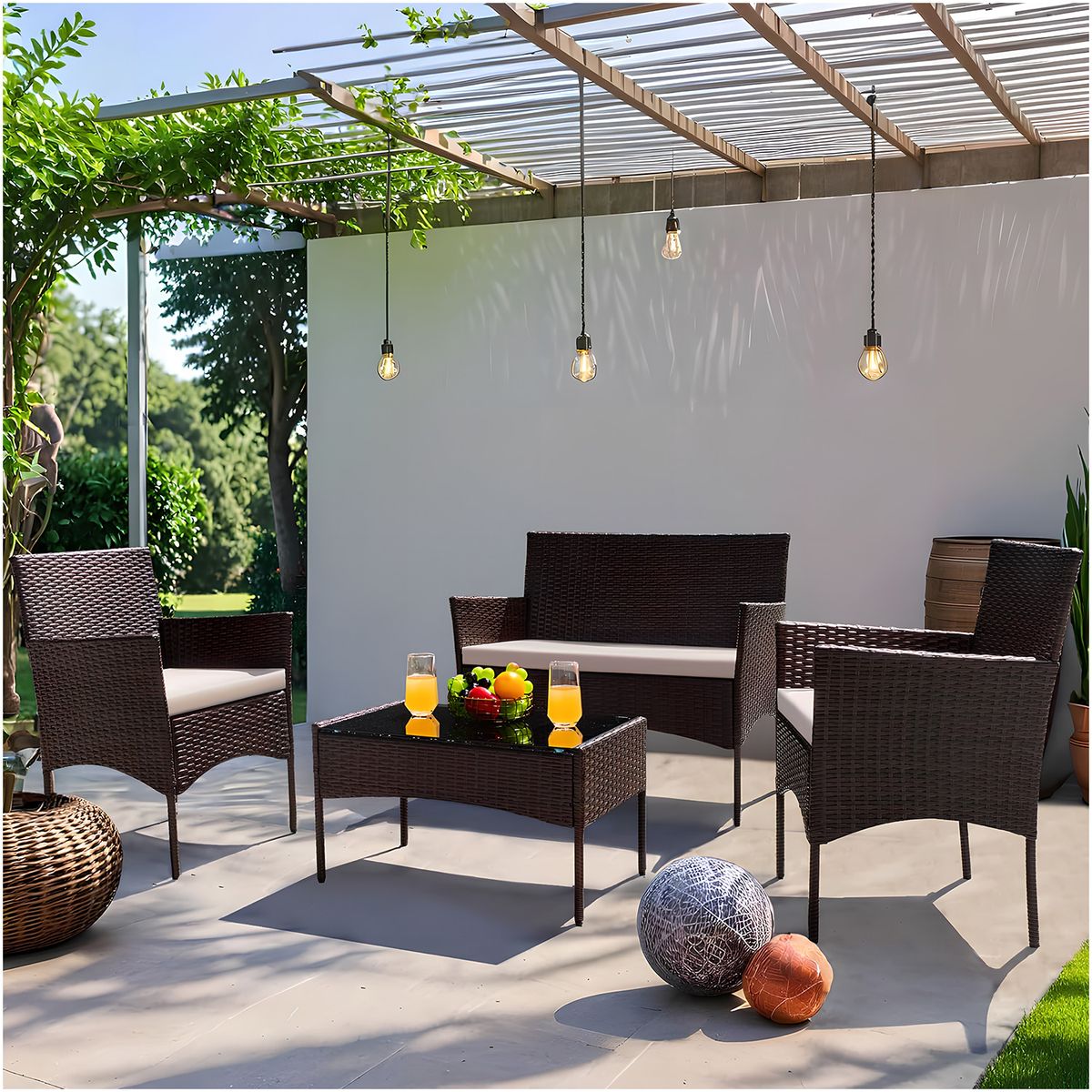 Juego de Living de Terraza Brisa 4 Piezas para Exterior, marca ELEMENT DESIGN - Foto Principal