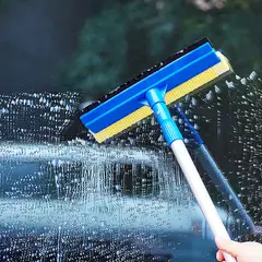 AILEDA - Limpiador De Vidrios Con Mango Extensible De 47 A 73cm Azul