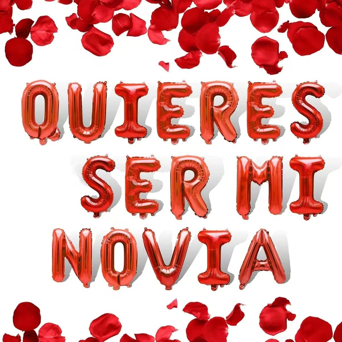 KUANGYE - Set De Globo Quieres Ser Mi Novia Rojo