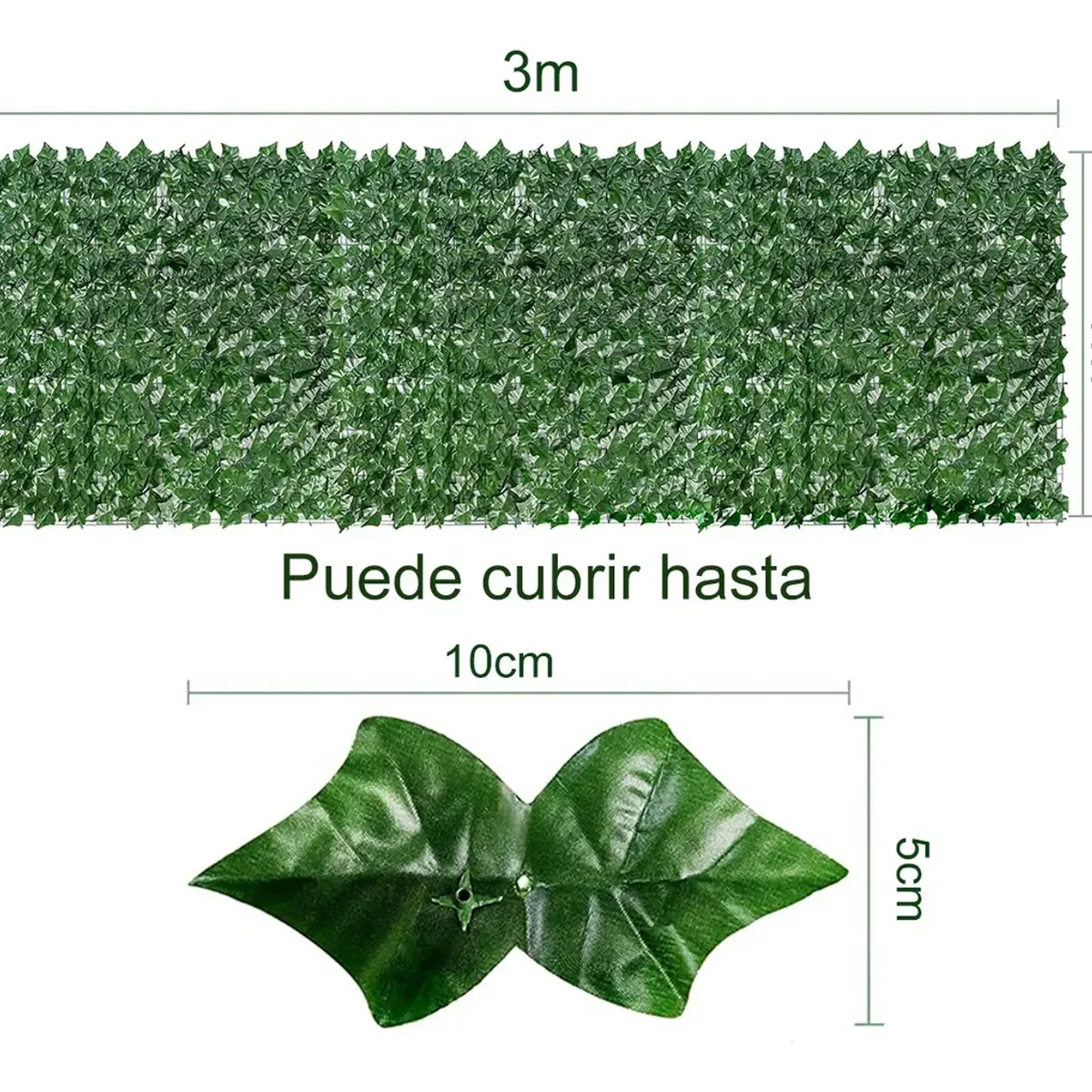 SUPERCENTER - Set 2 Malla Hojas Tupidas Artificiales Cerca Decoracion 3x1m