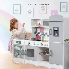 TOYUN TOYUN - Toy Kitchen Educativa Infantil De Madera Juguetes Blanco