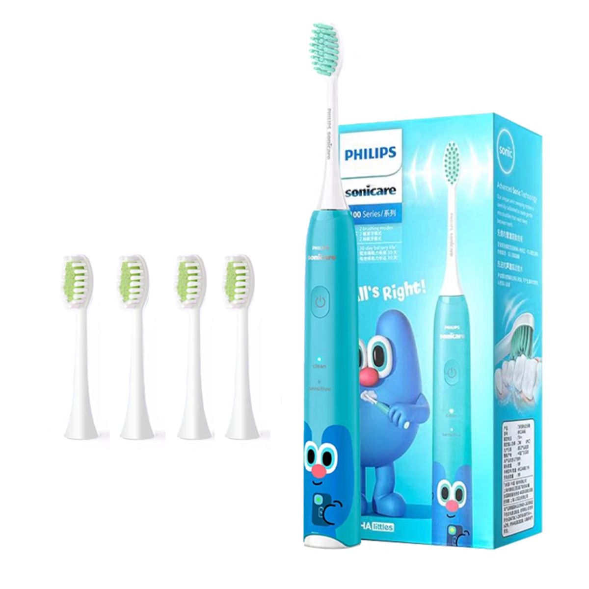 PHILIPS - Cepillo niño Philips Dental Electrico Philips Sonicare HX2446 Azul
