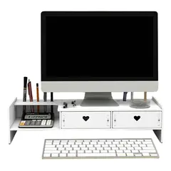 GENERICO - Organizador De Madera Escritorio Soporte Elevador de computadora