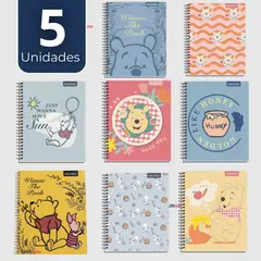 PROARTE - Pack 5 Cuadernos Universitarios Winnie Pooh 100 Hojas Diseño Surtido