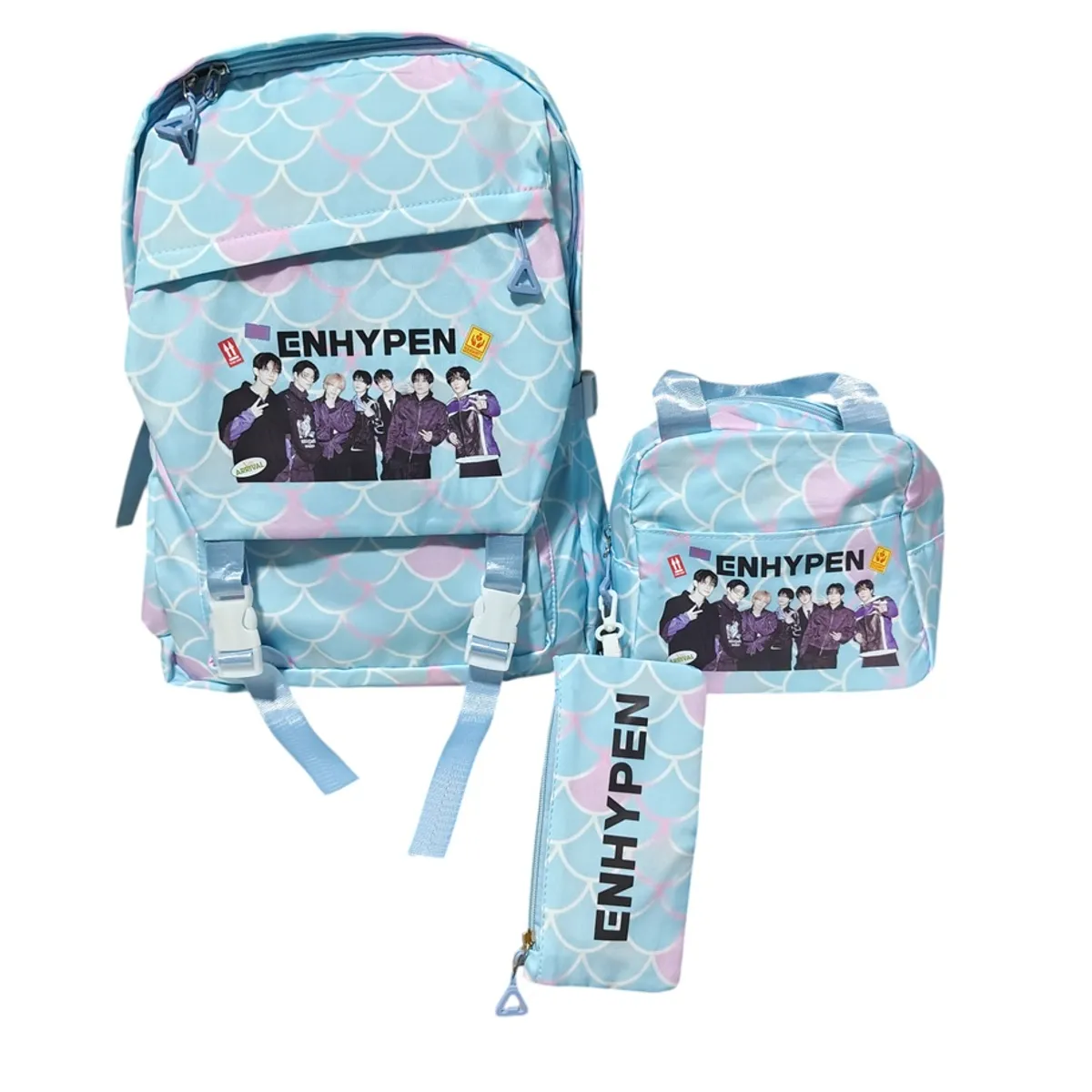 GENERICO - SET MOCHILA ESTUCHE Y LONCHERA K-POP ENHYPEN