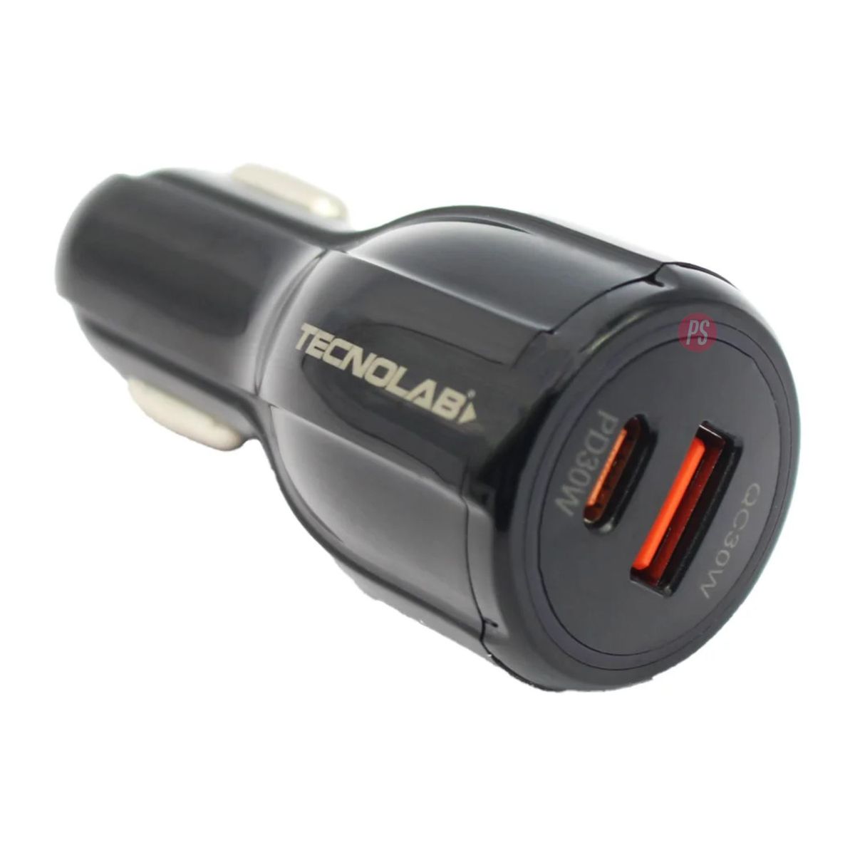 TECNOLAB - Cargador Auto 60W USB-A + Tipo C Carga Rapida 12V - PS