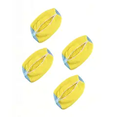 GENERICO - SET DE 4 BOLSAS PARA LAVAR ZAPATOS CON CREMALLERA YKK COLOR AMARILLO