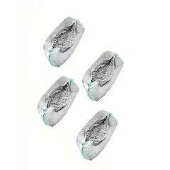 GENERICO - SET DE 4 BOLSAS PARA LAVAR ZAPATOS CON CREMALLERA YKK COLOR GRIS 02