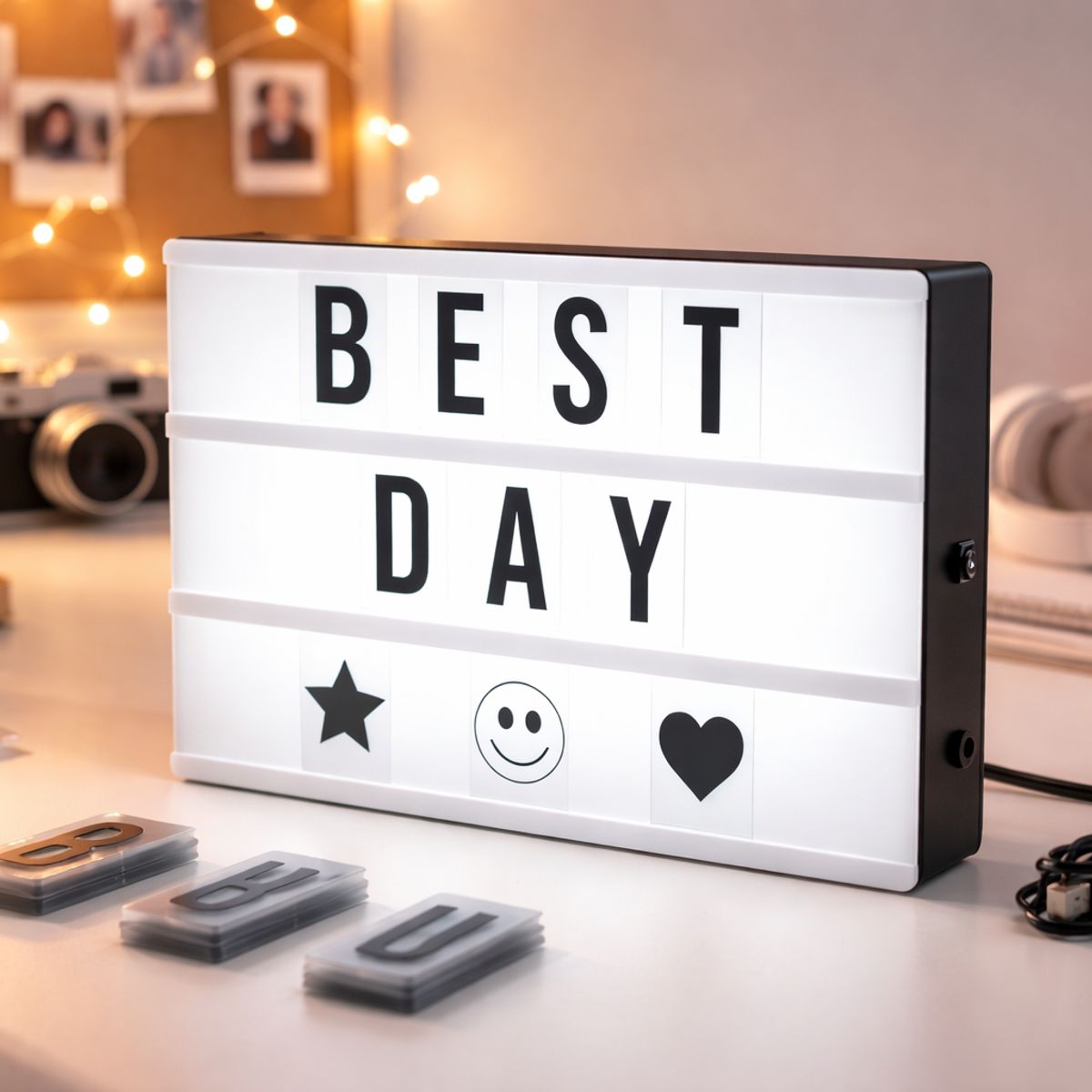 MOVI - Caja de Luz LED Cinematic Box  Personaliza tus espacios con mensajes