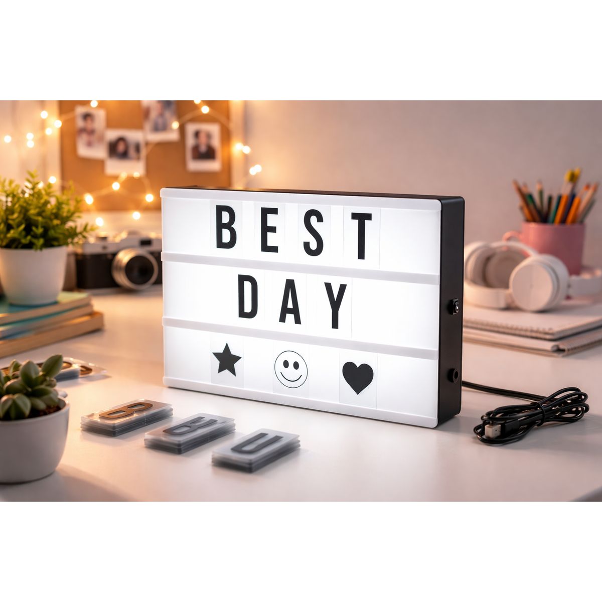 MOVI - Caja de Luz LED Cinematic Box  Personaliza tus espacios con mensajes