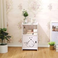 Velador Organizador Repisa Estante Niño Mesa De Noche Liso Blanco