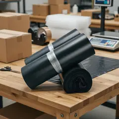 CHINA - 100 Bolsas Courier 35x45cm Plásticas Adhesivo Sobre Negro