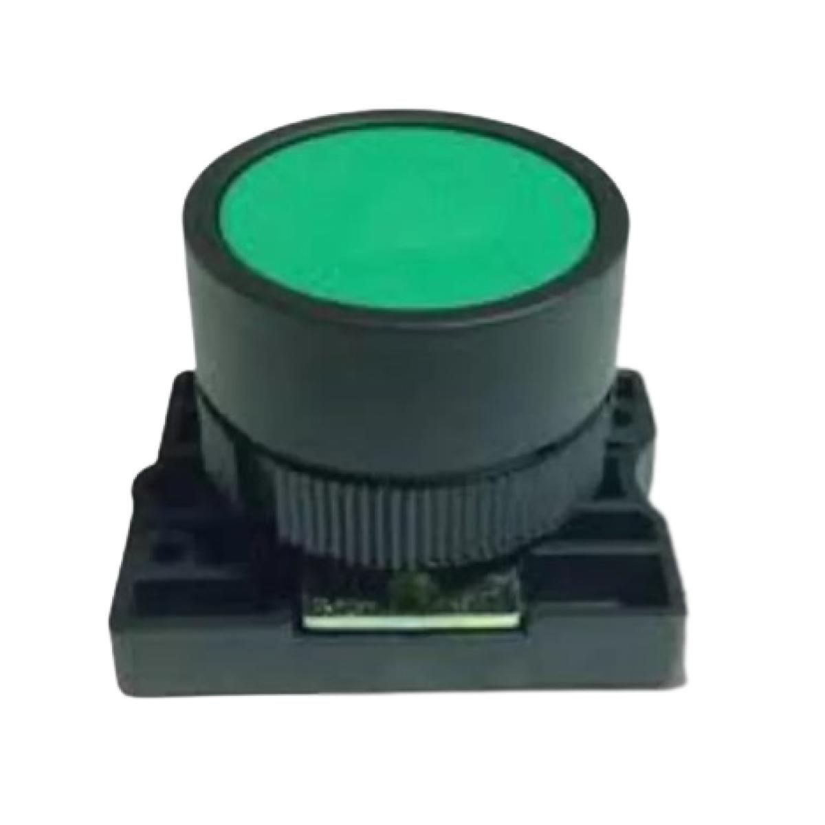 GENERICO - Botón pulsador 225mm verde con bloque de contacto