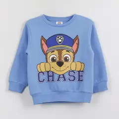 PAW PATROL - Polerón Cerrado Niño Chase Azul