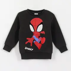 MARVEL - Polerón Cerrado Niño Spidey Negro