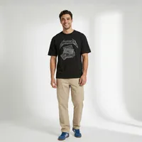 Polera Manga Corta Hombre Cassete Negro