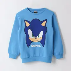 SONIC - Polerón Cerrado Niño Face Azul
